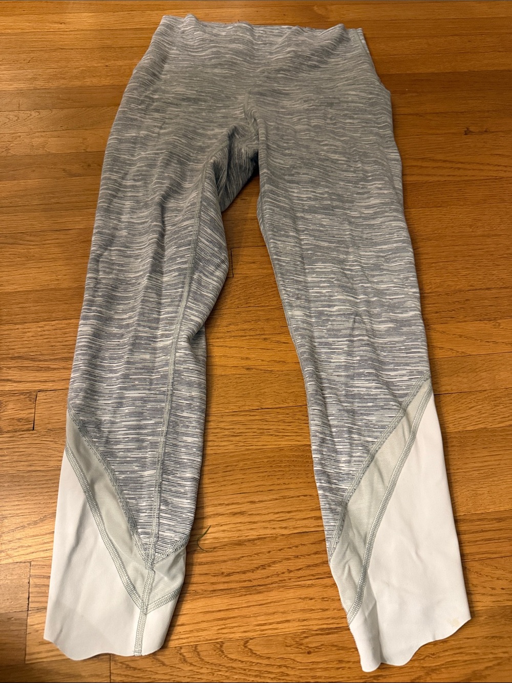 lululemon athletica Gray Heather Leggings with Light Gray Panels
